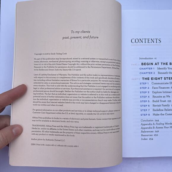 Marriage Counseling Workbook Emily Cook Paperback 8 Steps to a Strong and Lastin - Picture 3 of 7